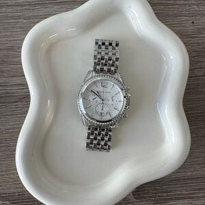 Michael Kors Silver Watch with Crystal Details